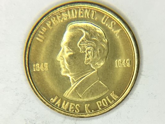 James Polk 11th President Of The U. S. A. Brass Collector Token