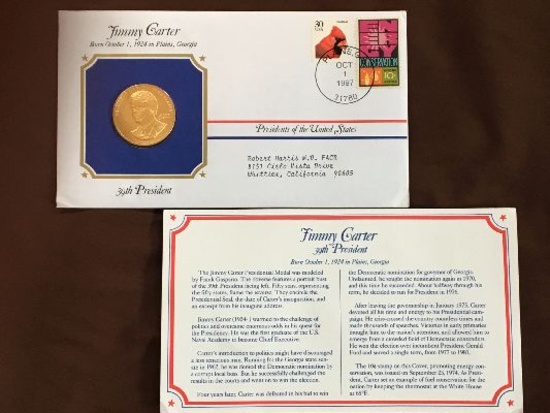 Jimmy Carter Presidential Medal With Biography