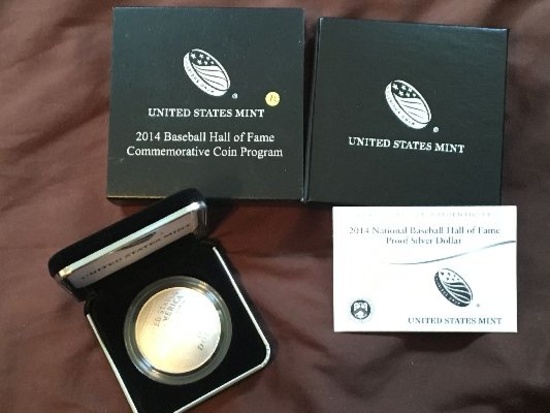 2014 Baseball Hall Of Fame Proof Silver Commemorative