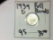 1939-D MERCURY DIME IN BRILLIANT UNCIRCULATED CONDITION WITH FULL SPLIT BAN