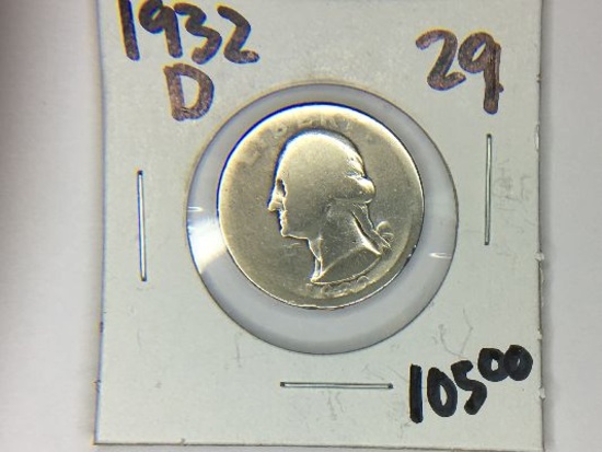 KEY DATE 1932-D WASHINGTON QUARTER