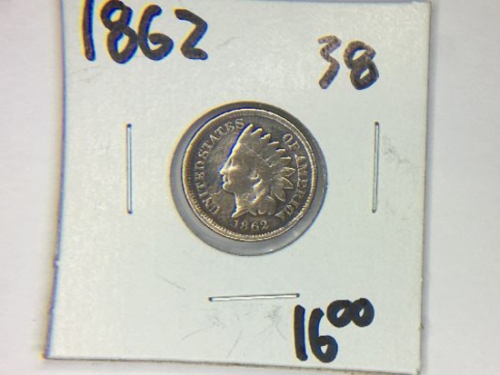 1862 CIVIL WAR ERA INDIAN HEAD PENNY