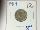 FULL DATE 1914 BUFFALO NICKEL.  THIS DATE HAS NOT BEEN RESTORED OR NICODATE