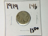 FULL DATE AND FULL HORN 1919 BUFFALO NICKEL