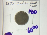 1875 SEMI KEY DATE INDIAN HEAD PENNY