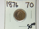 1876 semi key date indian head penny
