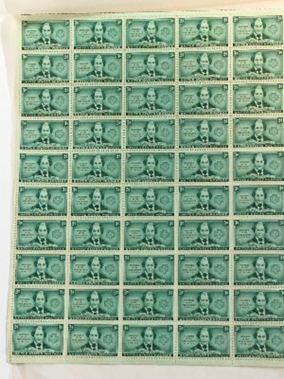 3 Cent Founder Of The Girl Scouts Uncut Sheet