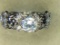 .925 sterling silver 2 carat ladies engagement ring