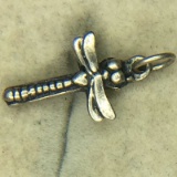 .925 sterling silver ladies dragonfly charm