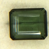 30.96 carat emerald cut green amethyst