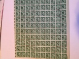 1 cent uncut freedom of speech and religion sheet stamps