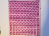 4 cent uncut Lincoln sheet stamps