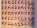 3 cent uncut sheet stamps Abraham Lincoln