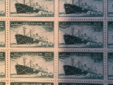 3 cent uncut sheet stamps peace and war