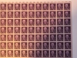 4 cent uncut sheet stamps Walter F George