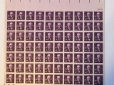 4 cent uncut sheet stamps John Foster Dulles