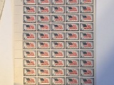4 cent uncut sheet stamps 