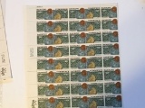 10 cent uncut sheet stamps banking commerce