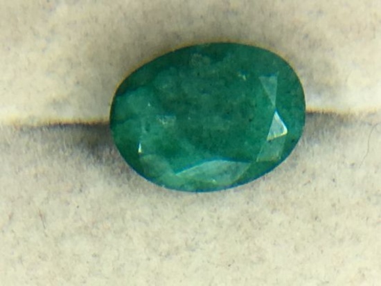 6.74 Carat Oval Cut Emerald