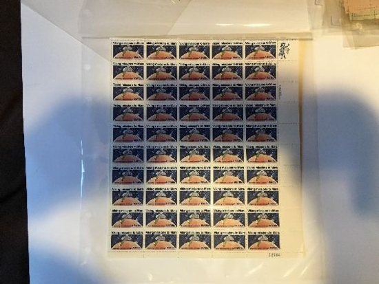 On Cut Sheet Viking Mission To Mars Stamps 15 Cent