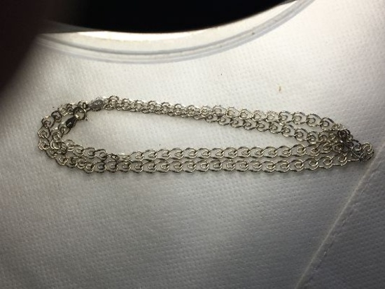 .925 20" Unisex Fancy Design Necklace
