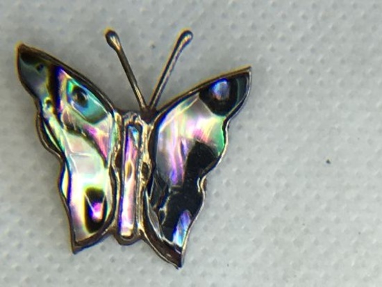 .925 Butterfly Pendant Mother Of Pearl – Abalone