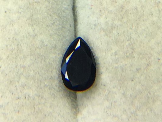 1.05 Carat Pear-shaped Black Sapphire