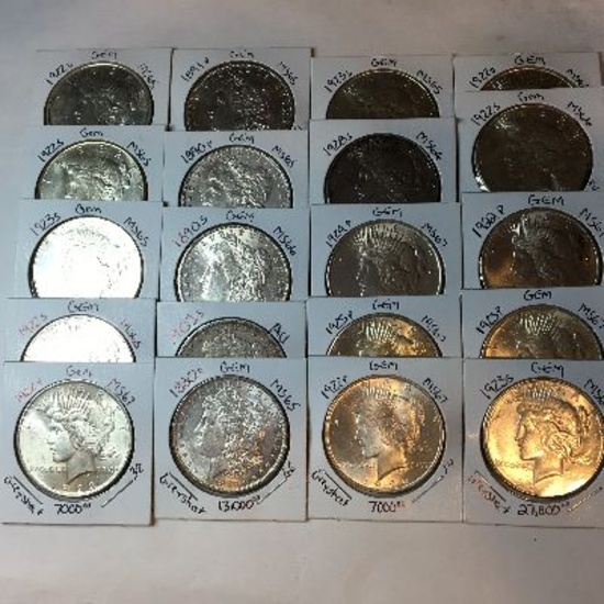 GREAT ZERO START BID AUCTION LOTS SILVER DOLLARS