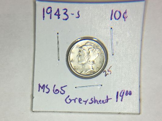 1943 S Mercury Dime