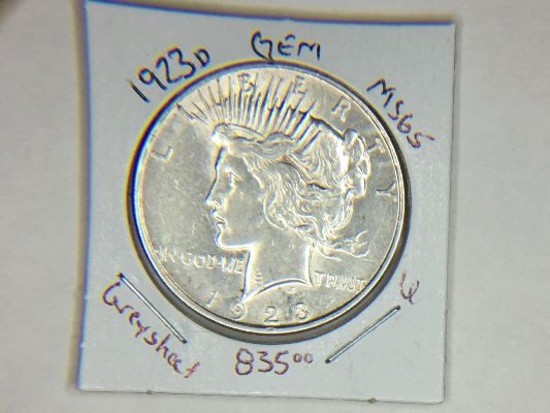 1923 D Peace Dollar