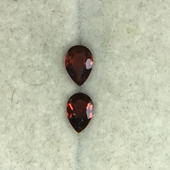 .99 Carat Pear Shaped Matched Garnets