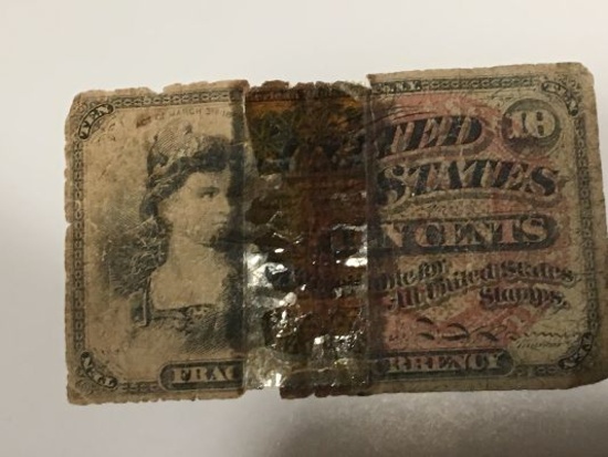 1863 10 Cent Fractional Currency Note