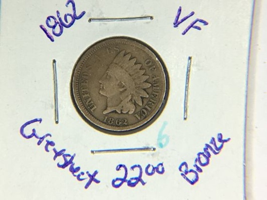 1862 Indian Head Cent