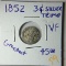 1852 3 Cent Silver Trime