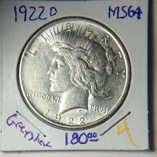 1922 D Peace Dollar