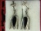 .925 Sterling Silver Ladies Black Onyx Earrings