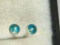 .925 Sterling Silver Ladies Turquoise Stud Earrings