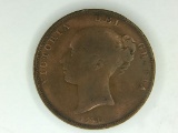 1854 Queen Victoria Great Britian Large Cent
