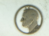 1949 Roosevelt Dime Coin Cut Out
