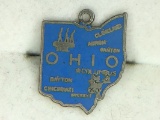 .925 Sterling Silver Ladies Enameled Ohio State Charm