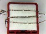 .925 Sterling Silver Unisex 18 Inch Box Chain Necklace