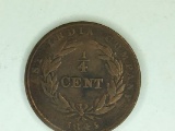 1843 East India Company 1/4 Cent