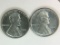 (2) 1943 P Steel Lincoln Cent