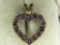 .925 Ladies Sterling Silver 4 Carat Amethyst Heart Pendant