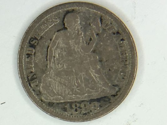 1890 S Liberty Seated Dime