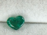 .57 Carat Heart Shaped Columbian Emerald