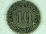 1876 German 10 Pfenning