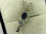 .925 Ladies Sapphire Pendant