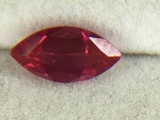 1.24 Carat Marquise Cut Chatham Ruby