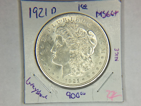 1921 D Morgan Dollar